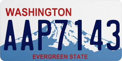 WA license plate AAP7143