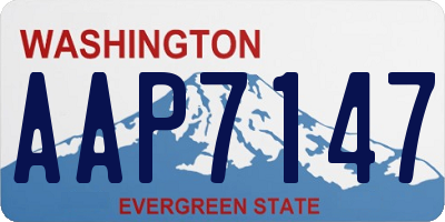 WA license plate AAP7147