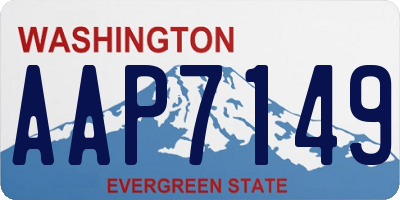 WA license plate AAP7149
