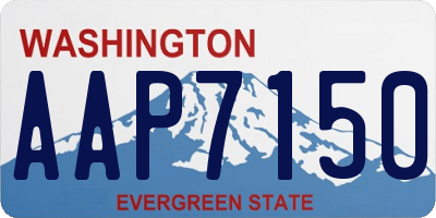 WA license plate AAP7150