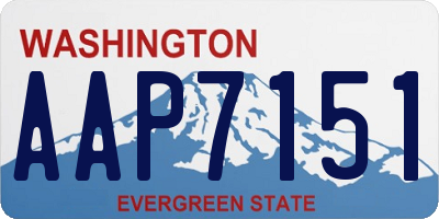 WA license plate AAP7151