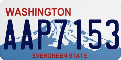 WA license plate AAP7153