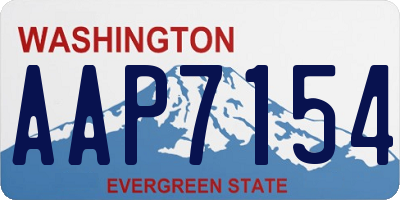 WA license plate AAP7154