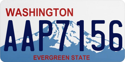 WA license plate AAP7156