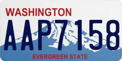 WA license plate AAP7158