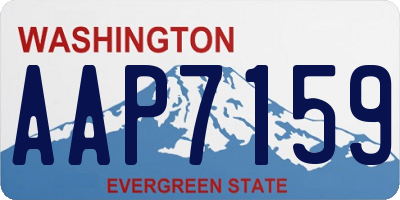 WA license plate AAP7159