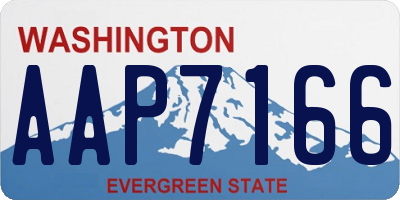 WA license plate AAP7166