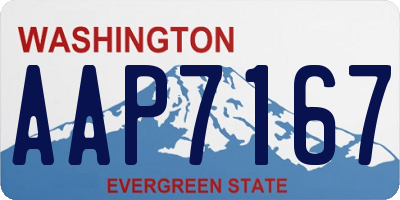 WA license plate AAP7167