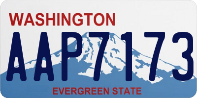 WA license plate AAP7173
