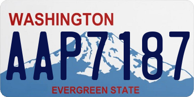 WA license plate AAP7187