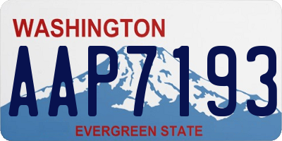 WA license plate AAP7193