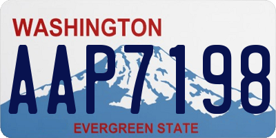 WA license plate AAP7198