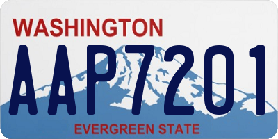 WA license plate AAP7201