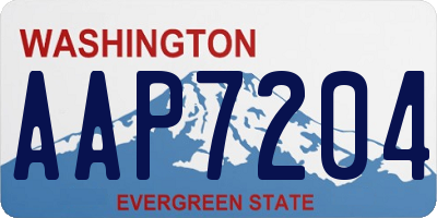 WA license plate AAP7204