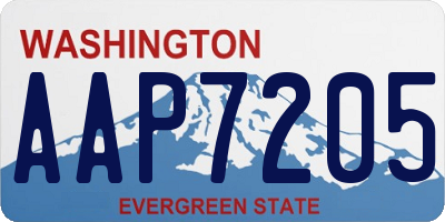 WA license plate AAP7205