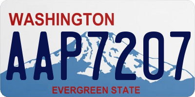 WA license plate AAP7207