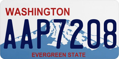 WA license plate AAP7208