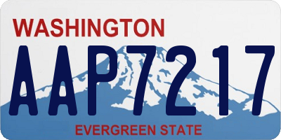 WA license plate AAP7217