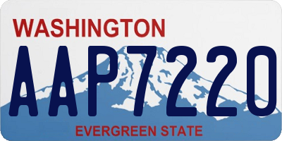 WA license plate AAP7220