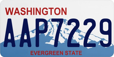 WA license plate AAP7229