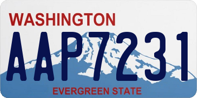 WA license plate AAP7231