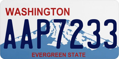 WA license plate AAP7233