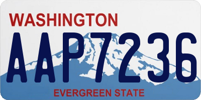 WA license plate AAP7236