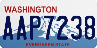 WA license plate AAP7238
