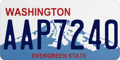 WA license plate AAP7240