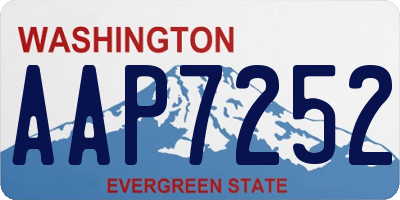 WA license plate AAP7252