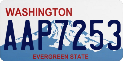 WA license plate AAP7253