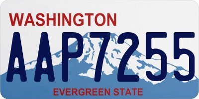 WA license plate AAP7255