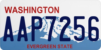 WA license plate AAP7256