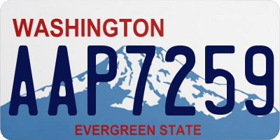 WA license plate AAP7259