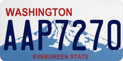 WA license plate AAP7270