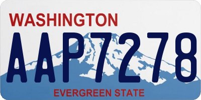WA license plate AAP7278