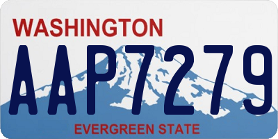 WA license plate AAP7279