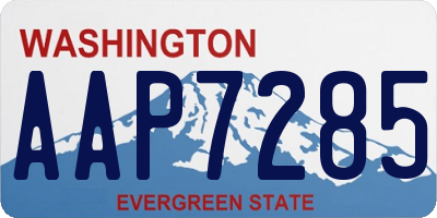 WA license plate AAP7285