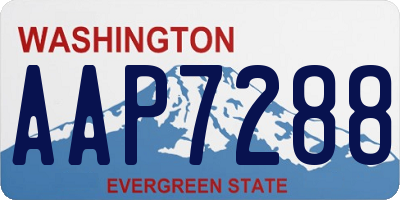 WA license plate AAP7288