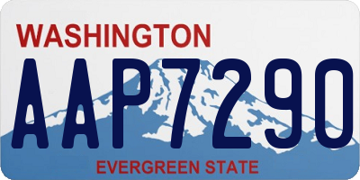 WA license plate AAP7290