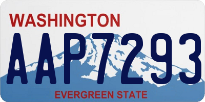 WA license plate AAP7293