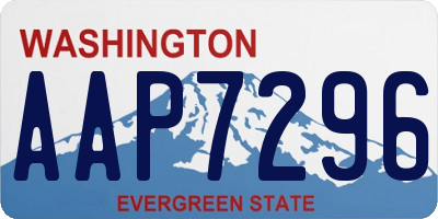 WA license plate AAP7296