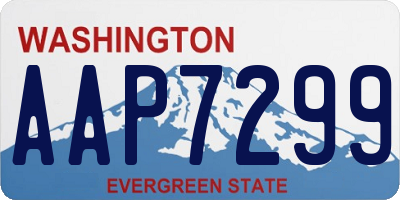 WA license plate AAP7299