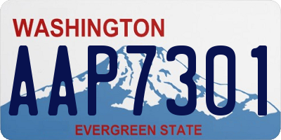 WA license plate AAP7301