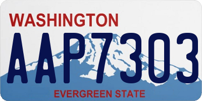 WA license plate AAP7303