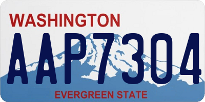 WA license plate AAP7304