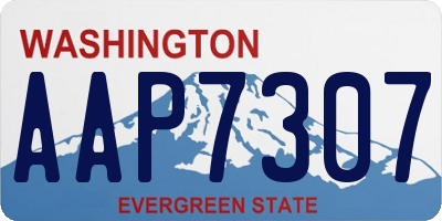 WA license plate AAP7307