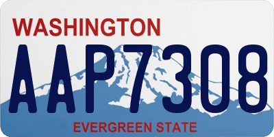WA license plate AAP7308
