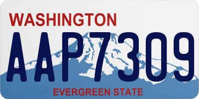 WA license plate AAP7309