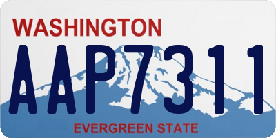 WA license plate AAP7311